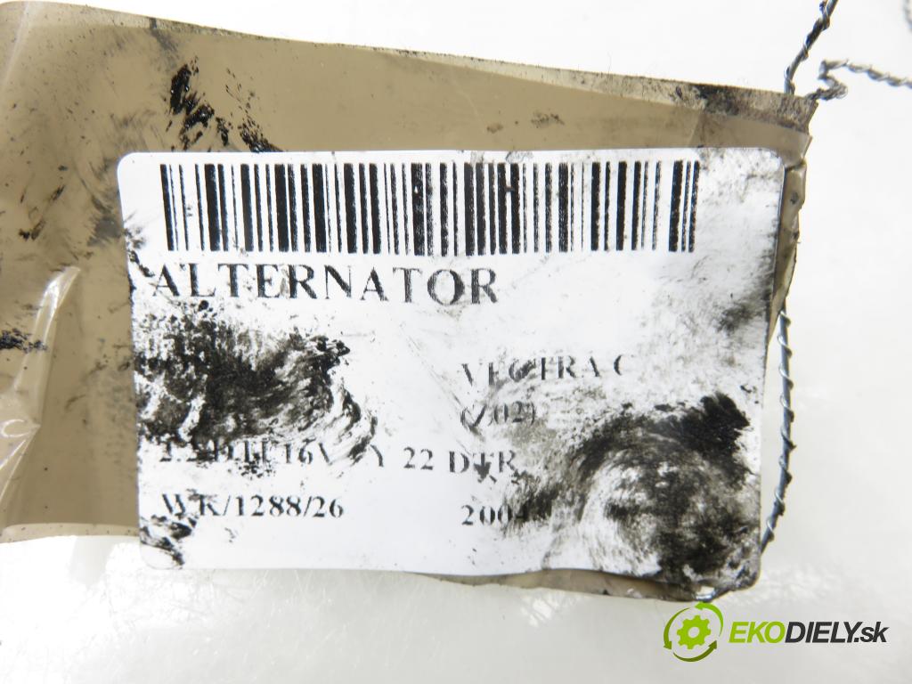 OPEL VECTRA C (Z02) LIFTBACK 2004 92,00 2.2 DTI 16V 125 - Y 22 DTR 2172,00 Alternátor 13108596YK ; 13108596 ; 0124525030 (Alternátor)