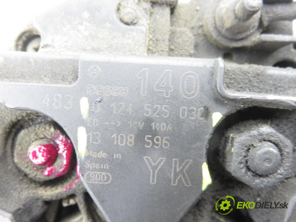 OPEL VECTRA C (Z02) LIFTBACK 2004 92,00 2.2 DTI 16V 125 - Y 22 DTR 2172,00 Alternátor 13108596YK ; 13108596 ; 0124525030 (Alternátor)