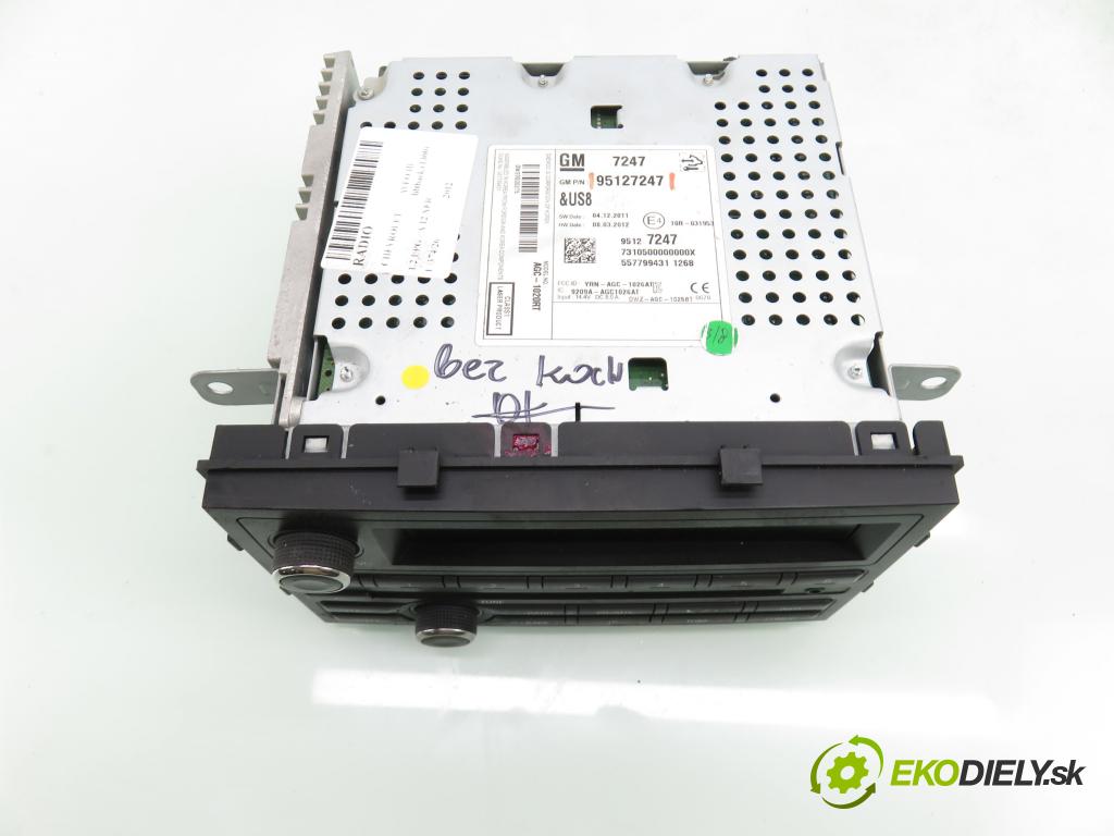 CHEVROLET AVEO liftback (T300) HB 2012 63,00 1.2 LPG - A 12 XER 1229,00 RADIO CD 95127247