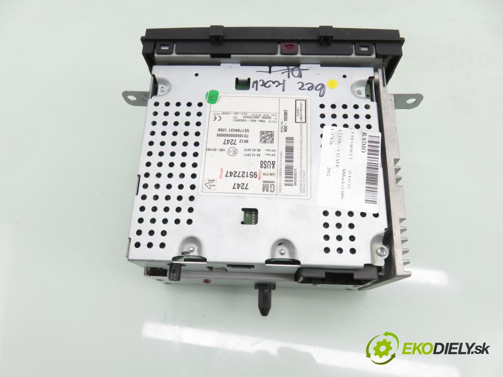 CHEVROLET AVEO liftback (T300) HB 2012 63,00 1.2 LPG - A 12 XER 1229,00 RADIO CD 95127247