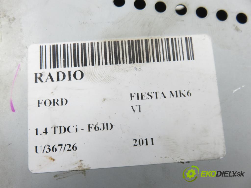 FORD FIESTA VI (CB1,CCN) HB 2011 51,00 1.4 TDCi - F6JD 1399,00 RADIO AA6T18C815AD ; 8A6T18K811AD