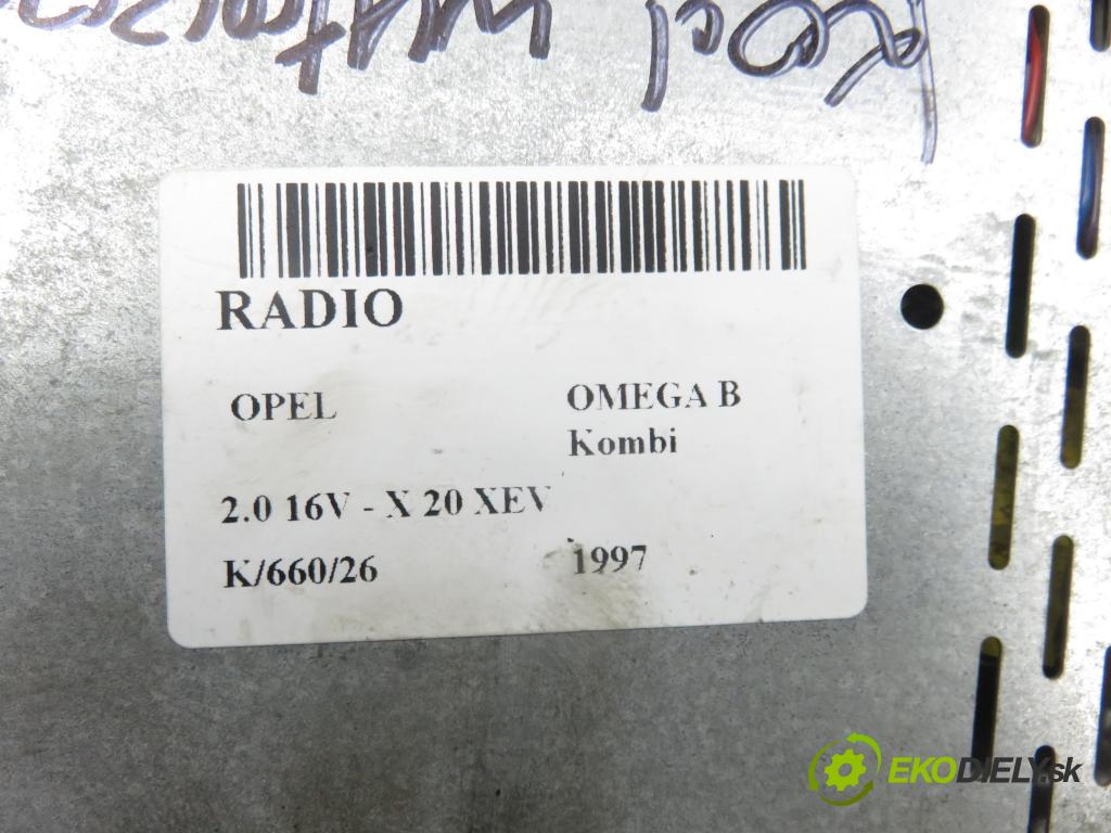 OPEL OMEGA B Kombi (V94) KOMBI 1997 100,00 2.0 16V - X 20 XEV 1998,00 RADIO modul 