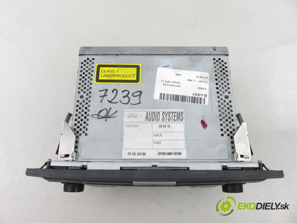 FORD MONDEO III Turnier (BWY) KOMBI 2006 107,00 2.0 16V - CJBB 1999,00 RADIO CD 5S7T18K931BA