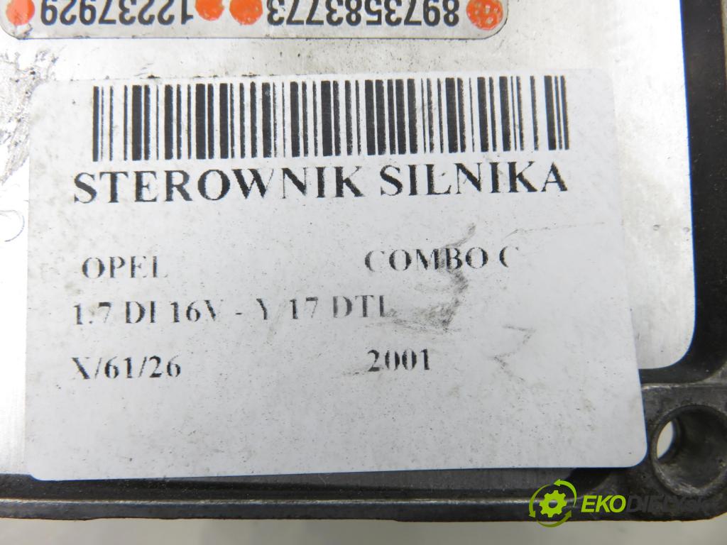 OPEL COMBO C KOMBIVAN 2001 48,00 1.7 DI 16V - Y 17 DTL 1686,00 Riadiaca jednotka Motor 12237929 ; 8973583773