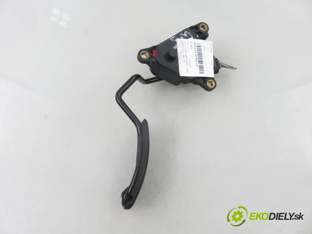RENAULT CLIO III (BR0/1, CR0/1) HB 2005 55,00 1.2 16V 75 - D4F 740 1149,00 potenciometr plynového pedálu 8200297335A (Potenciometr plynového pedálu)