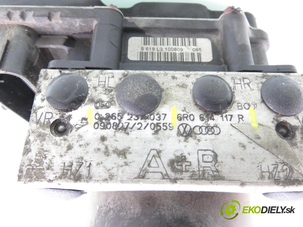VW POLO (6R, 6C) HB 2009 55,00 1.6 TDI - CAYA 1598,00 pumpa ABS 0265800912 ; 6R0614117R ; 6R0907379AC (Pumpa ABS)