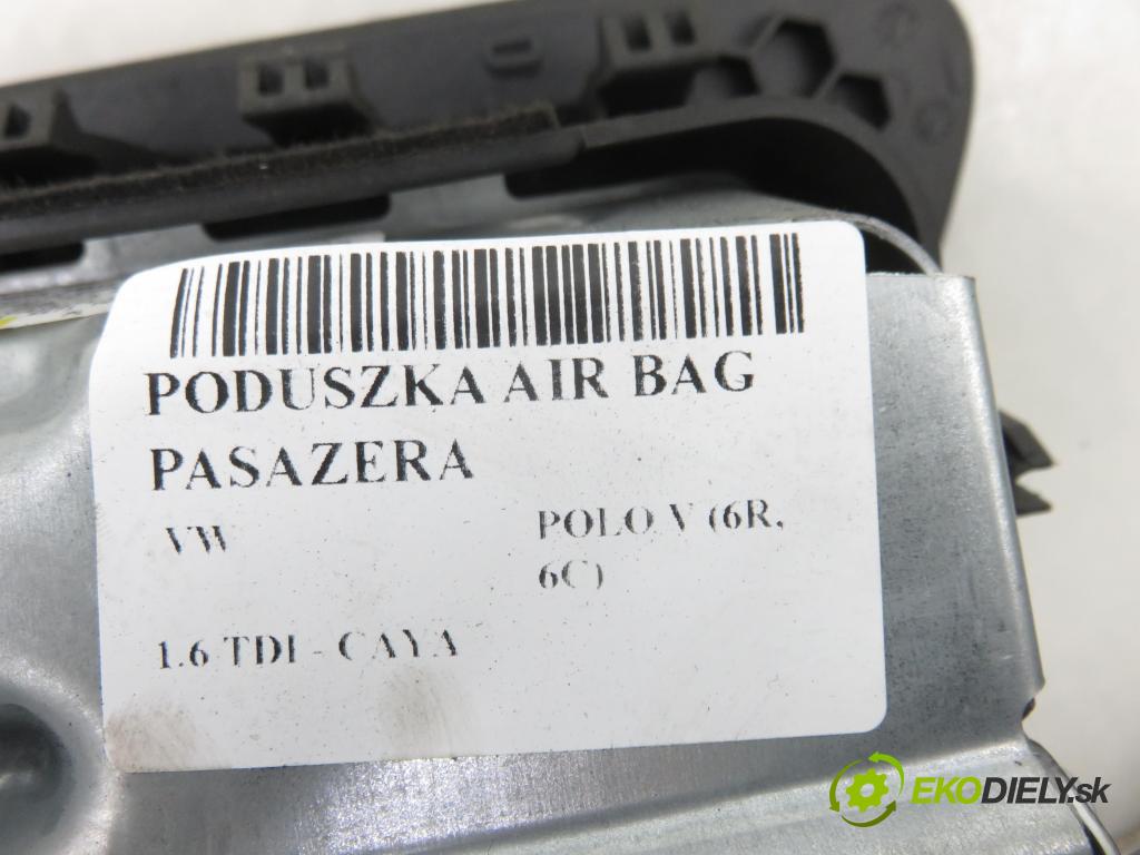 VW POLO (6R, 6C) HB 2009 55,00 1.6 TDI - CAYA 1598,00 AirBag air BAG CESTUJÍCÍ: 6R1880261C ; 6R0880204
