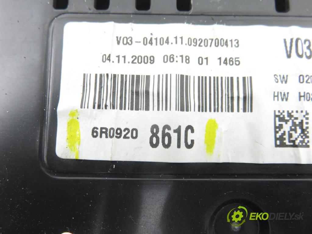 VW POLO (6R, 6C) HB 2009 55,00 1.6 TDI - CAYA 1598,00 Prístrojovka elektrický 6R0920861C