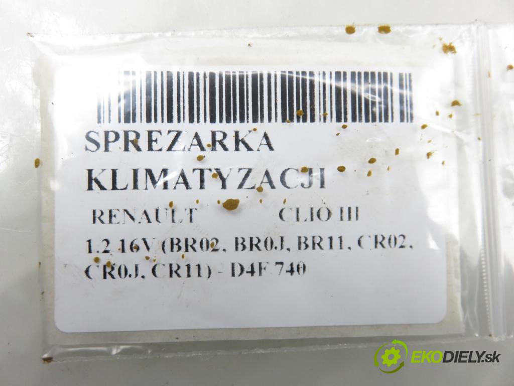 RENAULT CLIO III (BR0/1, CR0/1) HB 2005 55,00 1.2 16V 75 - D4F 740 1149,00 KOMPRESOR: klimatizácie 8200357173B (Kompresor klimatizácie)