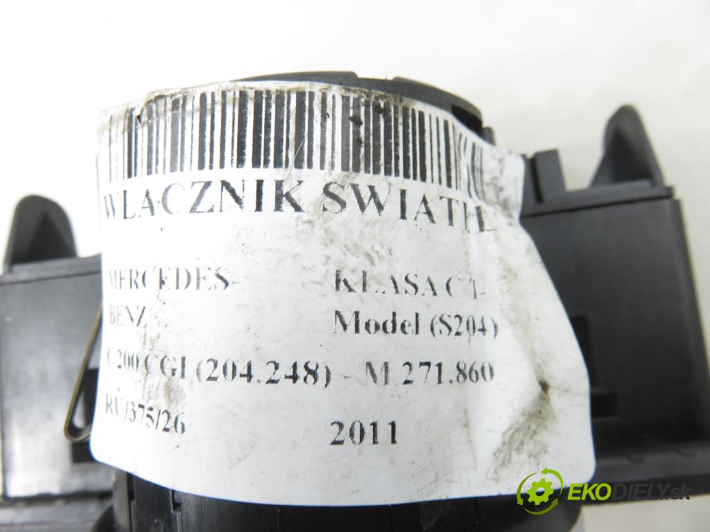 MERCEDES-BENZ KLASA C T-Model (S204) KOMBI 2011 135,00 C 200 CGI (204.248) - M 271.860 1796,00 přepínač světla 2129056800