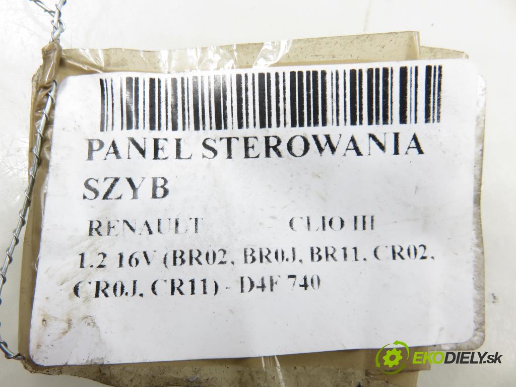 RENAULT CLIO III (BR0/1, CR0/1) HB 2005 55,00 1.2 16V 75 - D4F 740 1149,00 Panel ovládaní oken 8200356519
