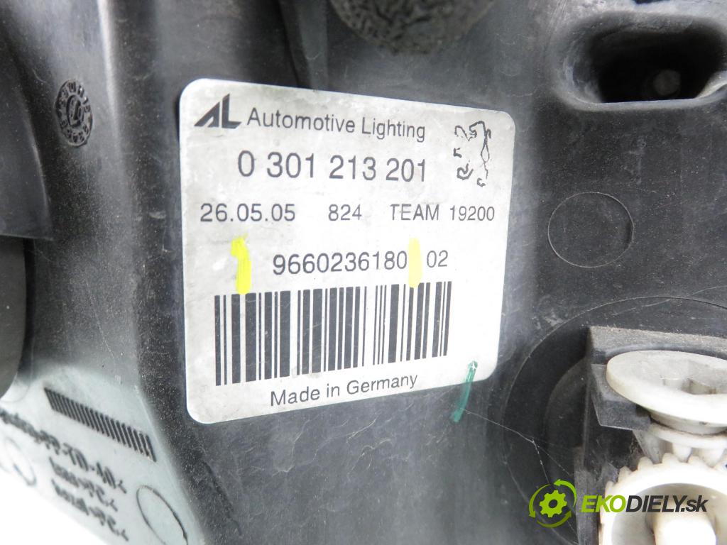 PEUGEOT 407 (6D_) SEDAN 2005 80,00 1.6 HDi 110 - 9HZ (DV6TED4) 1560,00 světlo LP 9660236180