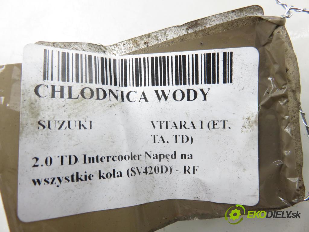SUZUKI VITARA (ET, TA, TD) TERENOWY 1996 64,00 2.0 TD Intercooler Napęd na wszystkie koła (SV420D 1998,00 chladič vody 