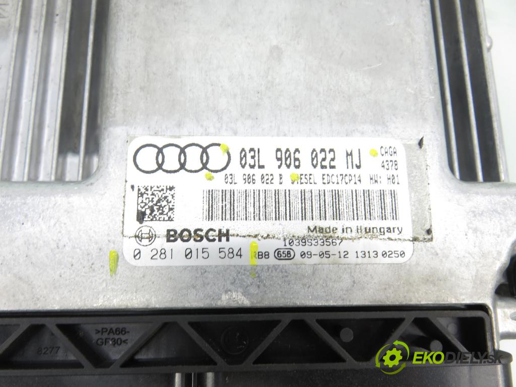 AUDI A4 (8K2, B8) SEDAN 2009 105,00 2.0 TDI - CAGA 1968,00 Riadiaca jednotka Motor 03L906022MJ ; 03L906022B ; 0281015584