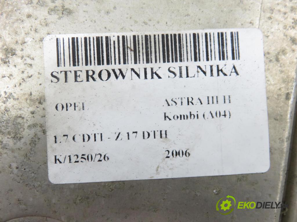 OPEL ASTRA H Kombi (A04) KOMBI 2006 74,00 1.7 CDTI - Z 17 DTH 1686,00 Riadiaca jednotka Motor 55556829ZH ; 8973785712 ; 0281011943