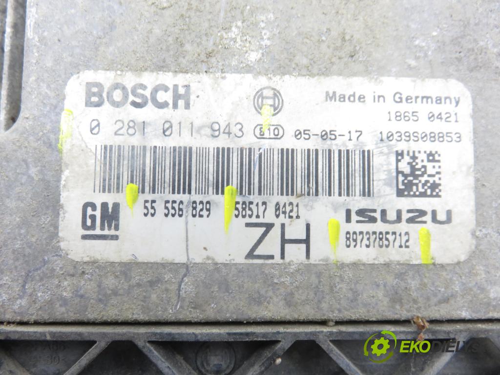 OPEL ASTRA H Kombi (A04) KOMBI 2006 74,00 1.7 CDTI - Z 17 DTH 1686,00 Riadiaca jednotka Motor 55556829ZH ; 8973785712 ; 0281011943