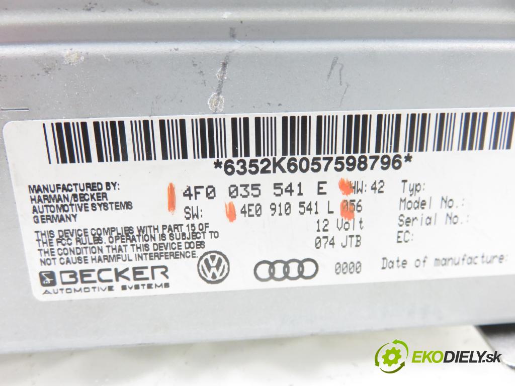 AUDI A6 Avant (4F5, C6) KOMBI 2005 132,00 2.7 TDI - BPP 2698,00 TUNER RÁDIO: 4F0035541E ; 4E0910541L