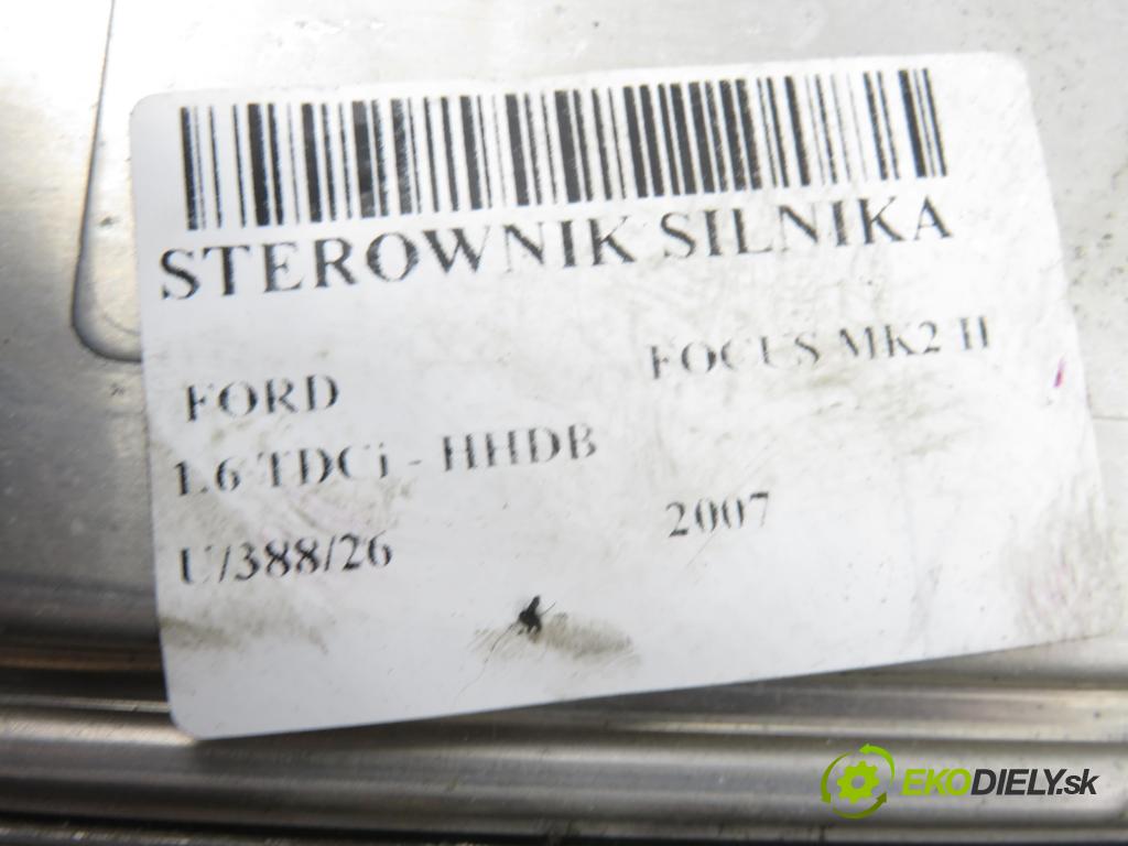 FORD FOCUS II (DA_, HCP) HB 2007 66,00 1.6 TDCi 90 - HHDB 1560,00 řídící jednotka motora 6M5112A650NC ; 0281011701