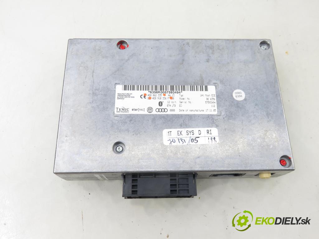 AUDI A6 Avant (4F5, C6) KOMBI 2005 132,00 2.7 TDI - BPP 2698,00 MODUL BLUETOOTH 4E0910336F ; 4E0862335