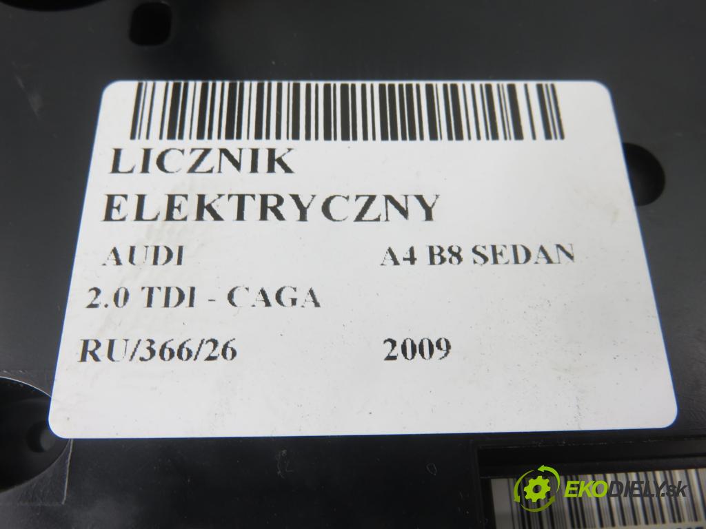 AUDI A4 (8K2, B8) SEDAN 2009 105,00 2.0 TDI - CAGA 1968,00 prístrojovka elektrický 8K0920900D ; 503001621606
