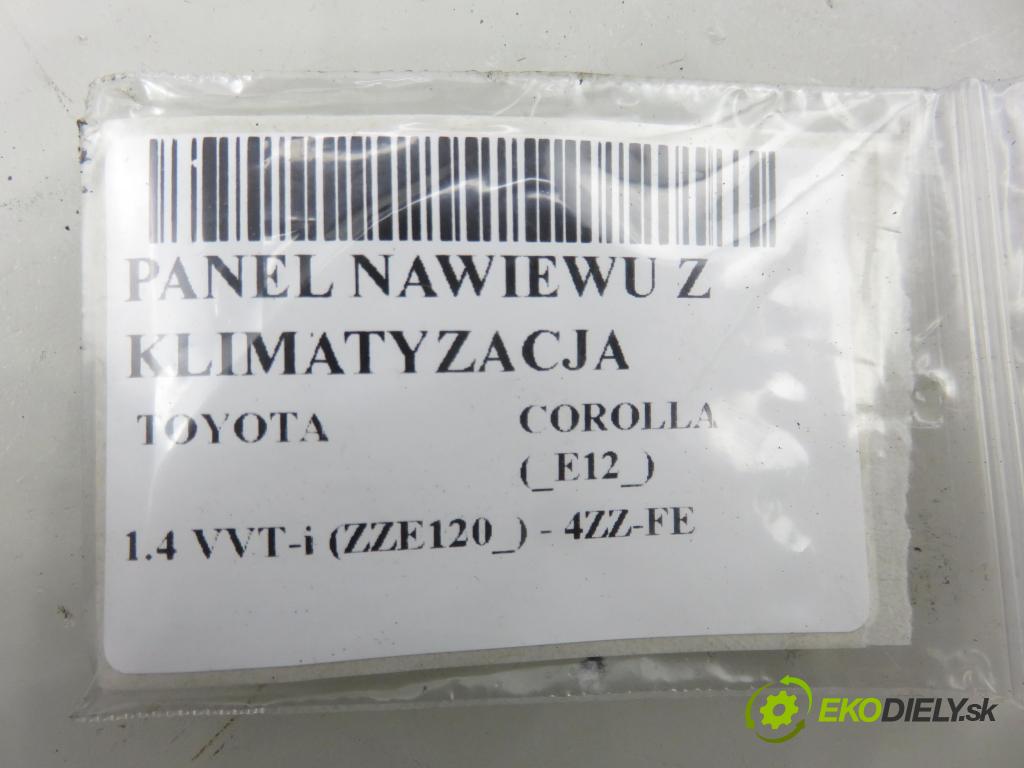 TOYOTA COROLLA (_E12_) HB 2003 71,00 1.4 VVT-i 97 (ZZE120) - 4ZZ-FE 1398,00 Panel topení KLIMATIZACE: 5541102160
