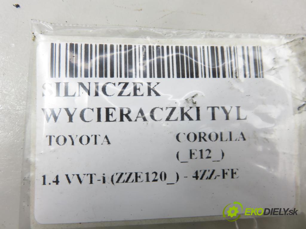 TOYOTA COROLLA (_E12_) HB 2003 71,00 1.4 VVT-i 97 (ZZE120) - 4ZZ-FE 1398,00 motorek stěrače ZADNÍ: 8513002020 ; 1592006210