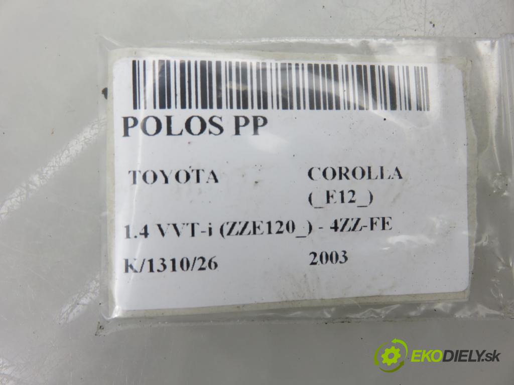 TOYOTA COROLLA (_E12_) HB 2003 71,00 1.4 VVT-i 97 (ZZE120) - 4ZZ-FE 1398,00 Poloos PP
