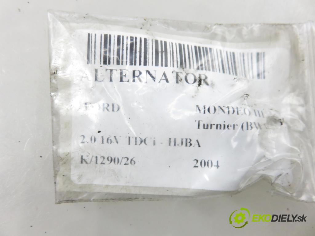 FORD MONDEO III Turnier (BWY) KOMBI 2004 85,00 2.0 16V TDCi 115 - HJBA 1998,00 Alternátor  (Alternátor)