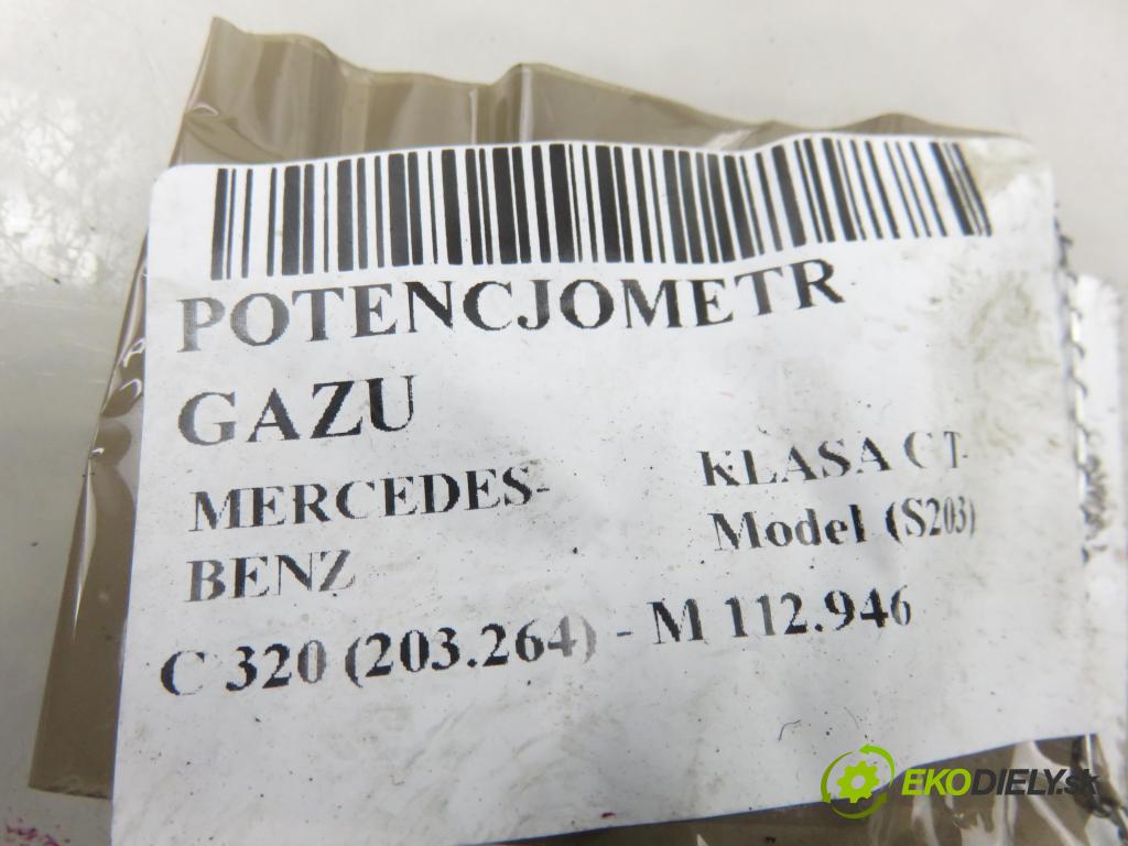 MERCEDES-BENZ KLASA C T-Model (S203) KOMBI 2003 160,00 C 320 (203.264) - M 112.946 3199,00 Potenciometer plynu A2113000404 (Potenciometer plynového pedálu)