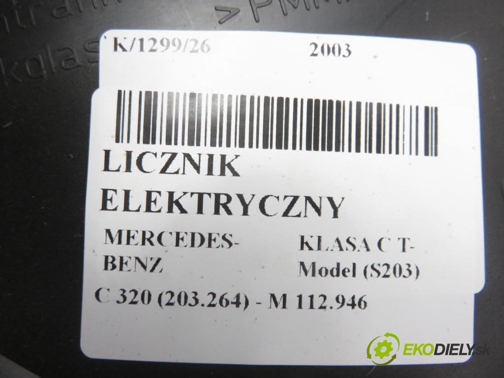 MERCEDES-BENZ KLASA C T-Model (S203) KOMBI 2003 160,00 C 320 (203.264) - M 112.946 3199,00 prístrojovka elektrický A2035407611