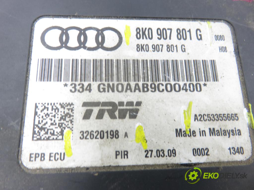 AUDI A4 (8K2, B8) SEDAN 2009 105,00 2.0 TDI - CAGA 1968,00 řídící jednotka brzdy MANUÁL 8K0907801G ; 32620198A ; A2C53355665