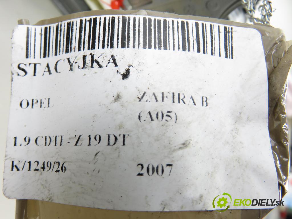 OPEL ZAFIRA B (A05) MINIVAN 2007 88,00 1.9 CDTI 8V 120 - Z 19 DT 1910,00 spinačka N0501882 ; N0501881 (Spínacia skrinka)