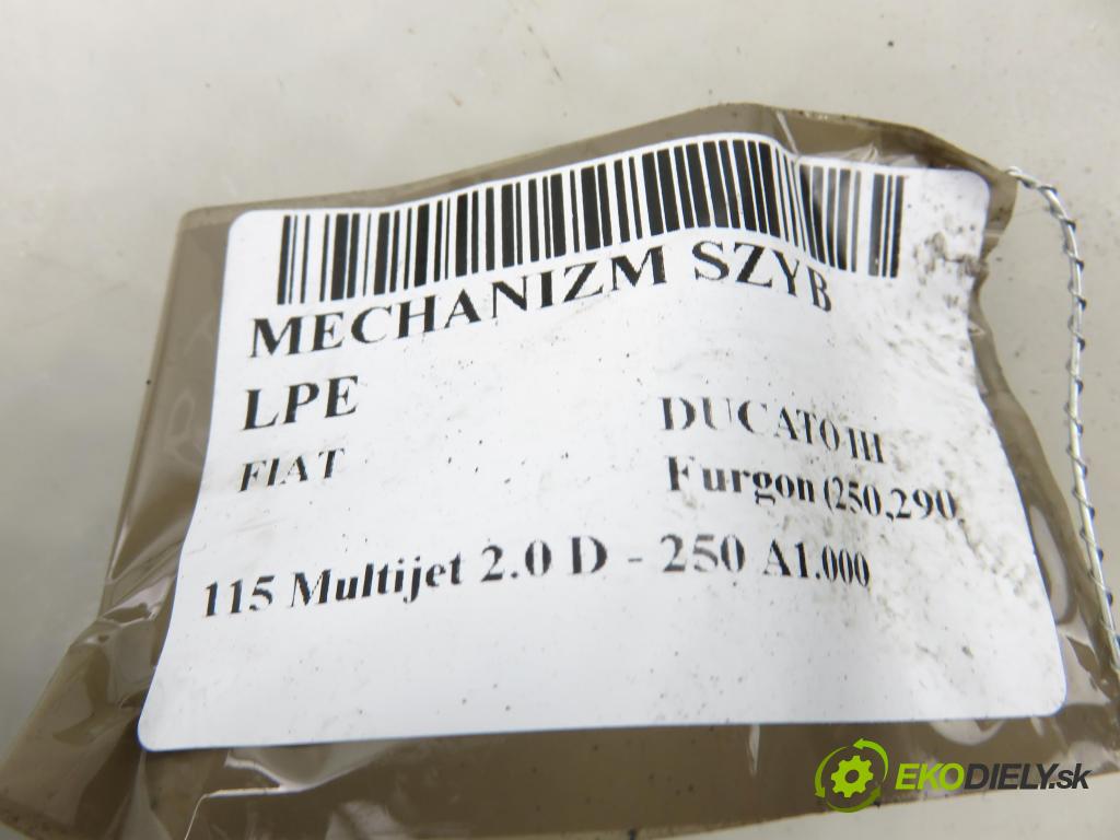 FIAT DUCATO Furgon (250_, 290_) FURGON 2014 85,00 115 Multijet 2.0 D - 250 A1.000 1956,00 mechanismus oken 1368922080