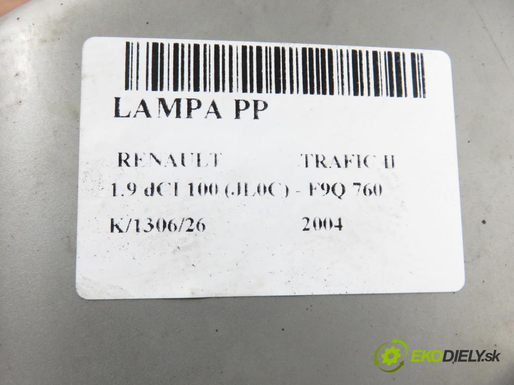 RENAULT TRAFIC II Autobus (JL) BUS 2004 74,00 1.9 dCI 100 (JL0C) - F9Q 760 1870,00 světlo PP 7700311372 ; 91165720