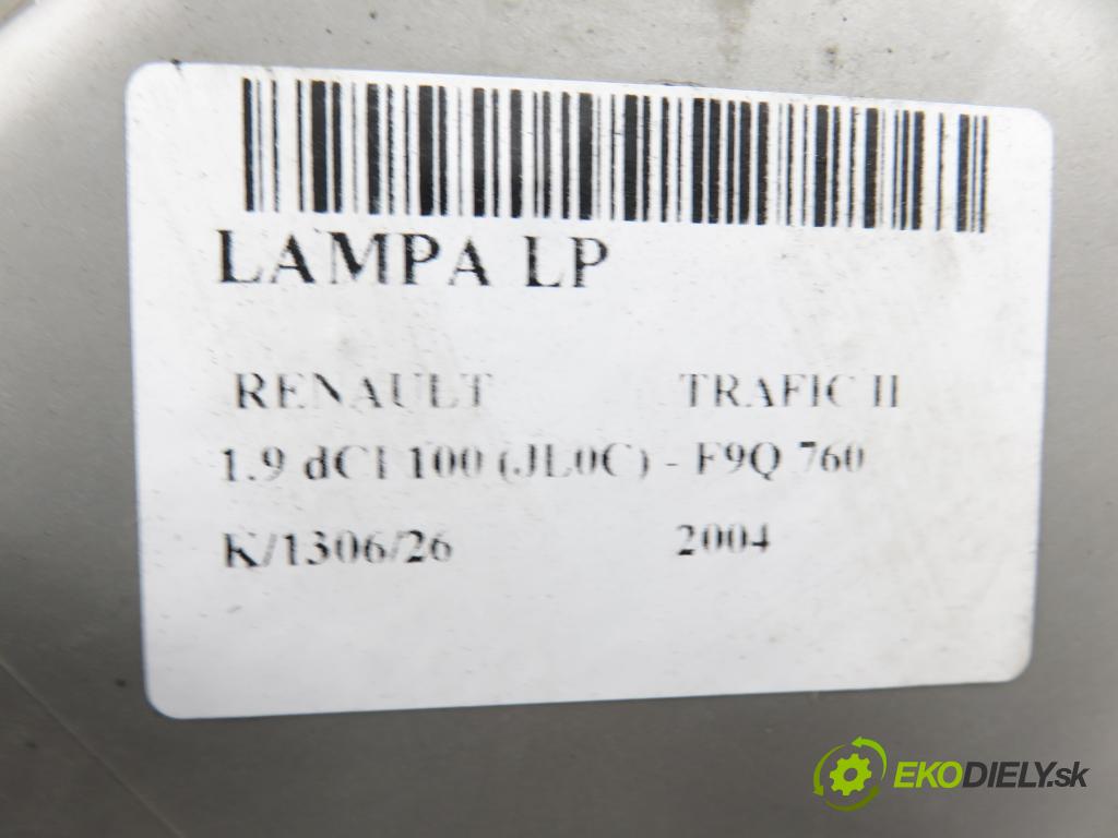 RENAULT TRAFIC II Autobus (JL) BUS 2004 74,00 1.9 dCI 100 (JL0C) - F9Q 760 1870,00 světlo LP 7700311371 ; 91165719