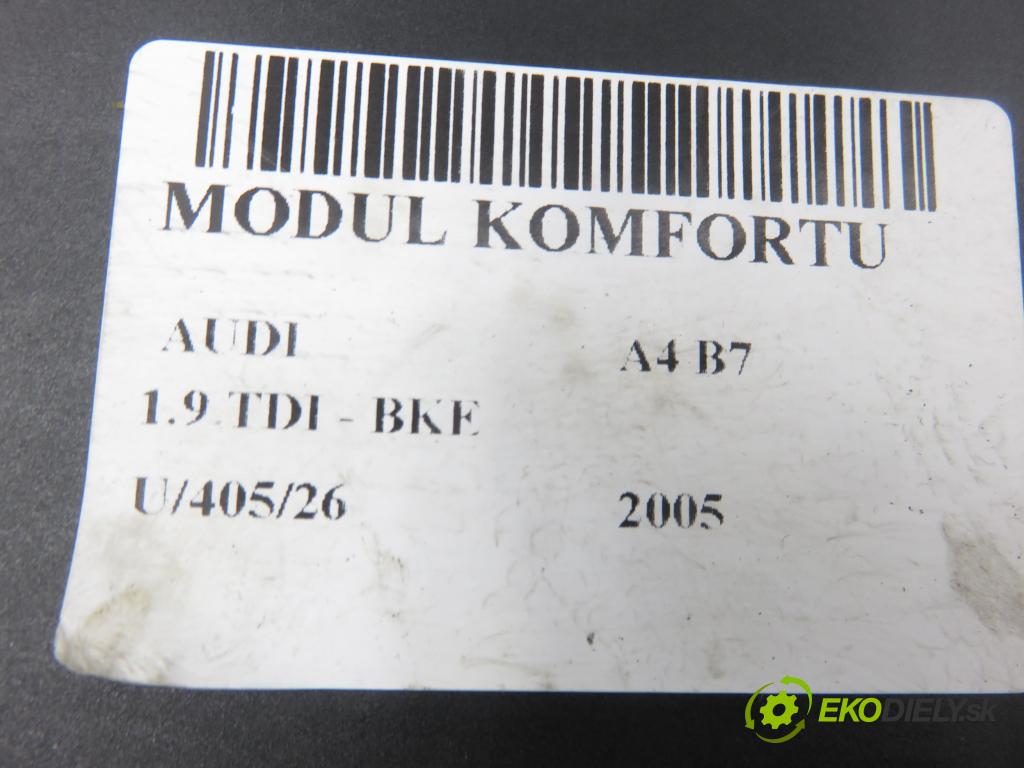 AUDI A4 (8EC, B7) SEDAN 2005 85,00 1.9 TDI - BKE 1896,00 MODUL komfortu 8E0959433BP