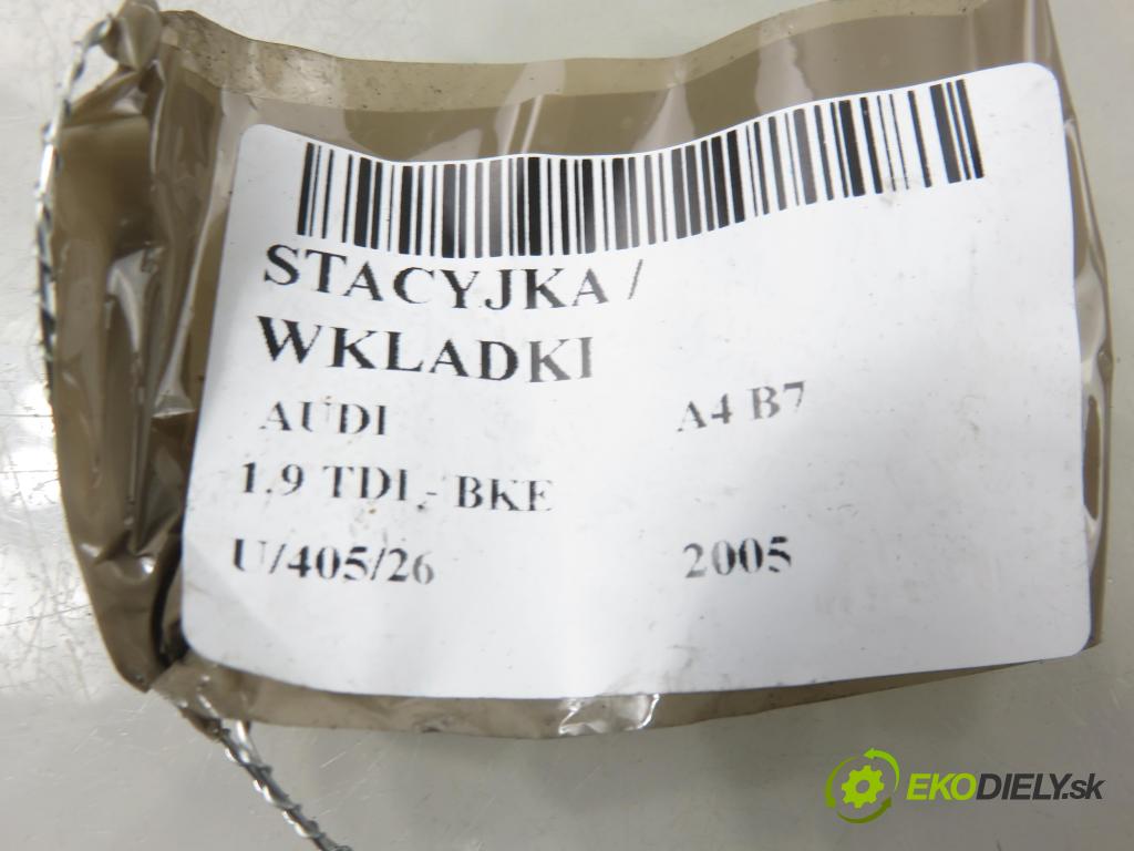 AUDI A4 (8EC, B7) SEDAN 2005 85,00 1.9 TDI - BKE 1896,00 spínačka / VLOŽKY 4B0905851N