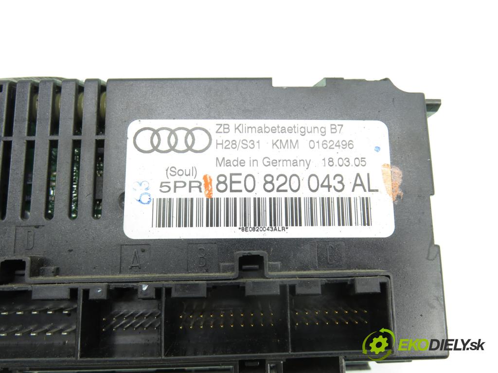 AUDI A4 (8EC, B7) SEDAN 2005 85,00 1.9 TDI - BKE 1896,00 Panel topení KLIMATRONIK 8E0820043AL