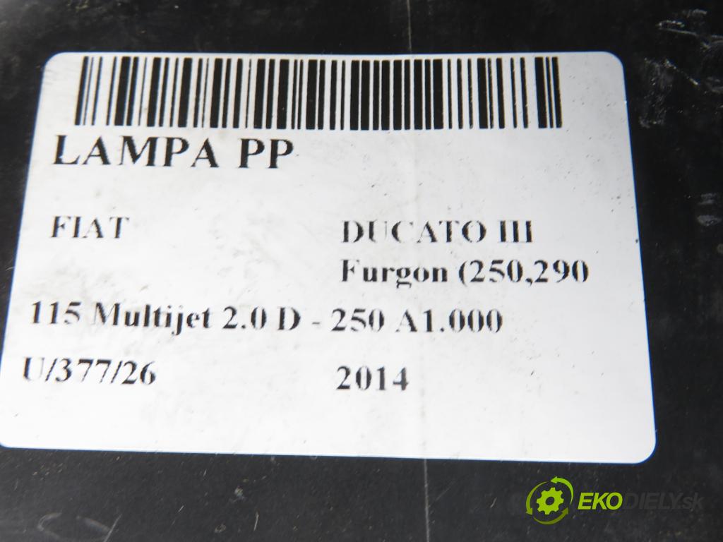 FIAT DUCATO Furgon (250_, 290_) FURGON 2014 85,00 115 Multijet 2.0 D - 250 A1.000 1956,00 světlo PP 1374292080