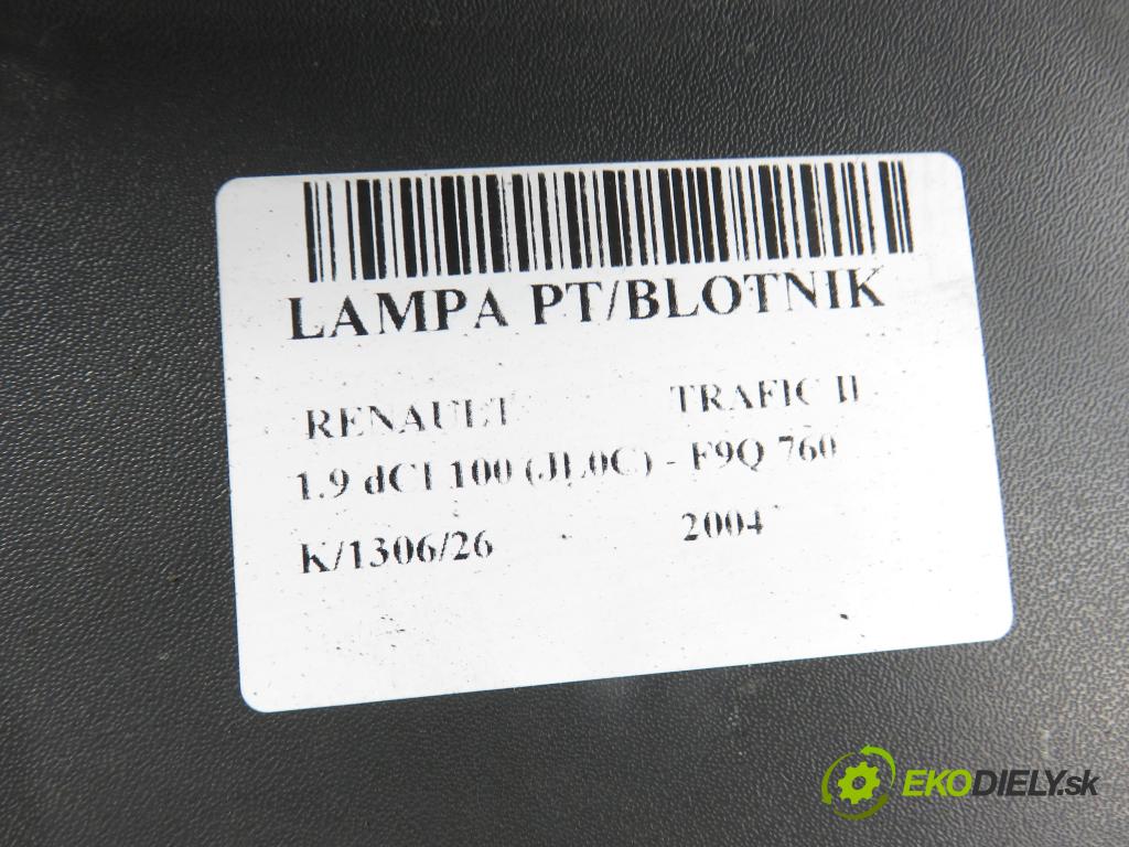 RENAULT TRAFIC II Autobus (JL) BUS 2004 74,00 1.9 dCI 100 (JL0C) - F9Q 760 1870,00 světlo pravé zadní