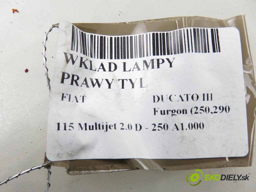 FIAT DUCATO Furgon (250_, 290_) FURGON 2014 85,00 115 Multijet 2.0 D - 250 A1.000 1956,00 PŘÍSPĚVEK svetla pravý ZADNÍ: 20610751