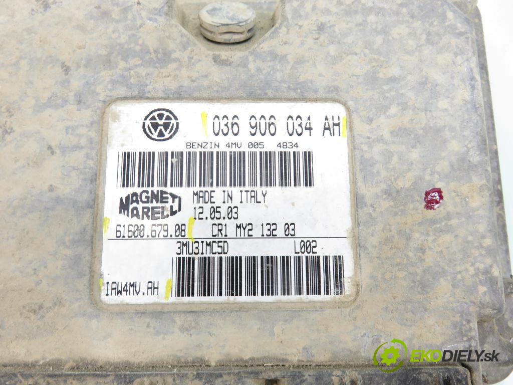 SEAT IBIZA III (6L1) HB 2003 55,00 1.4 16V - BBY 1390,00 řídící jednotka motora 036906034AH ; IAW4MVAH ; 6160067908