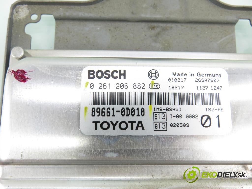 TOYOTA YARIS (_P1_) HB 2001 50,00 1.0 (SCP10_) - 1SZ-FE 998,00 řídící jednotka motora 896610D010 ; 0261206882