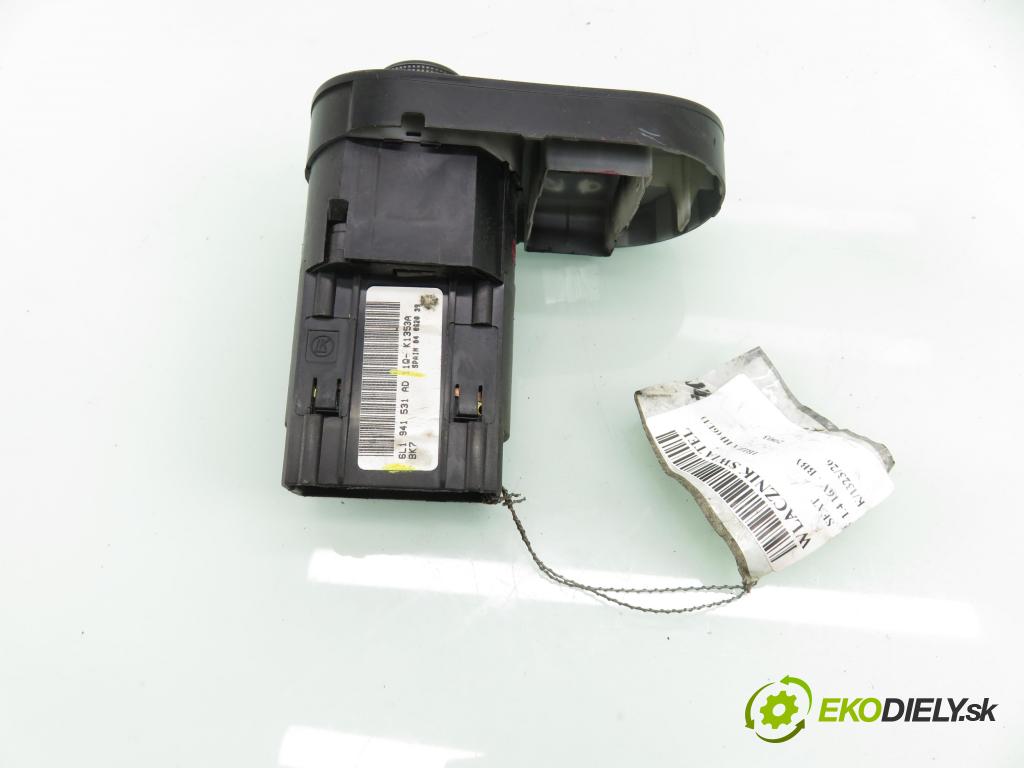 SEAT IBIZA III (6L1) HB 2003 55,00 1.4 16V - BBY 1390,00 prepínač svetlá 6L1941531AD