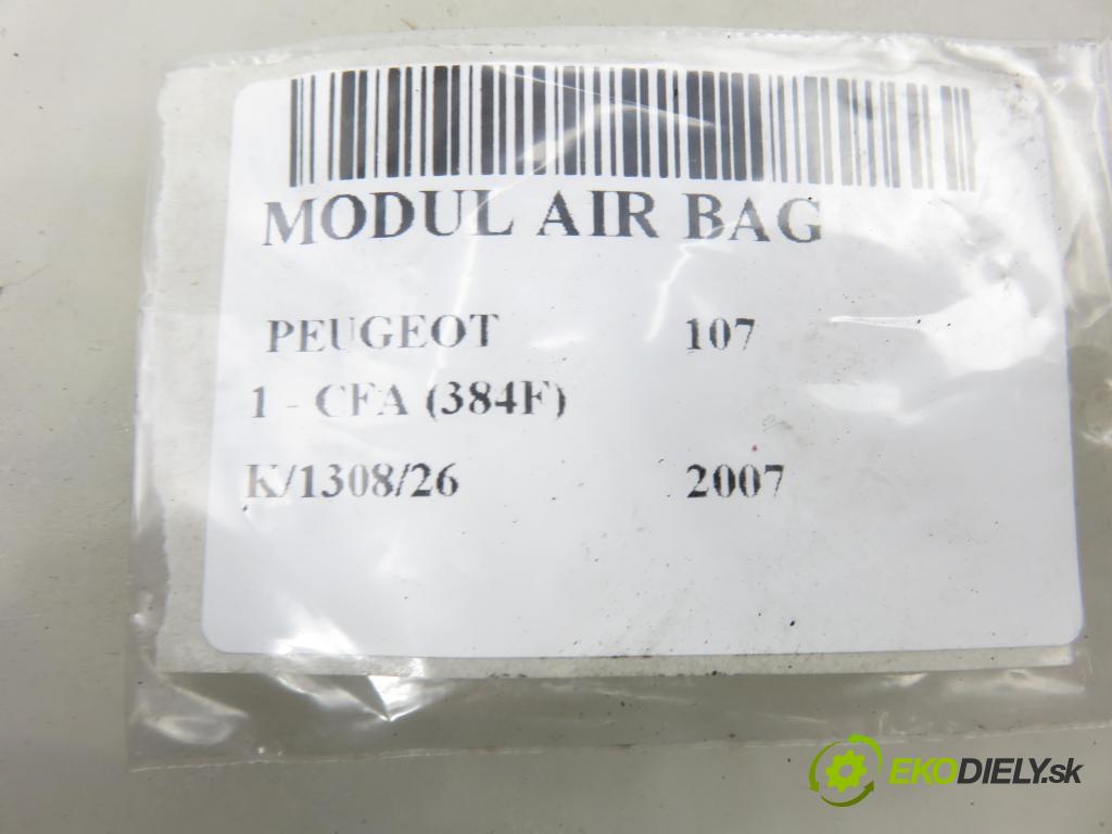 PEUGEOT 107 (PM_, PN_) HB 2007 50,00 1.0 68 - CFA (1KR) 998,00 MODUL air BAG 891700H010 ; 212388101