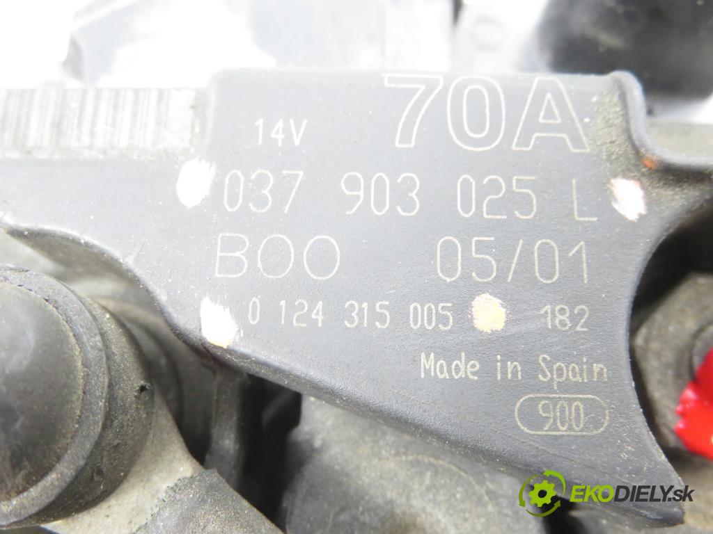 SEAT AROSA (6H) HB 2001 37,00 1 - AUC 999,00 Alternátor 0124315005 ; 037903025L (Alternátor)