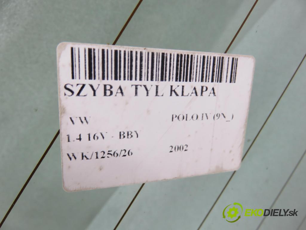 VW POLO (9N_) HB 2002 55,00 1.4 16V 75 - BBY 1390,00 Okno zadné kapota