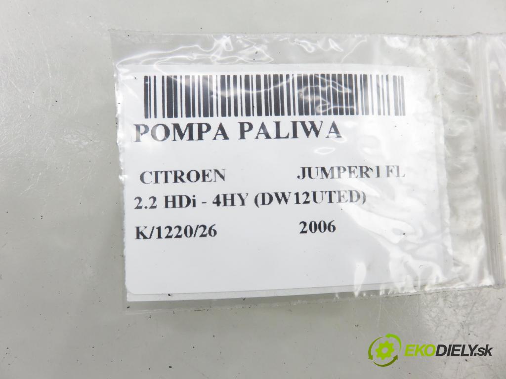 CITROEN JUMPER Skrzynia (244) FURGON 2006 74,00 2.2 HDi 8V 101 2179,00 Pumpa paliva 0580203098