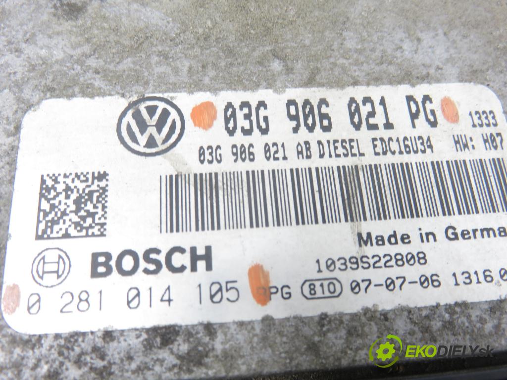 SEAT ALTEA XL (5P5, 5P8) MINIVAN 2007 77,00 1.9 TDI - BLS 1896,00 Riadiaca jednotka Motor 0281014105 ; 03G906021PG