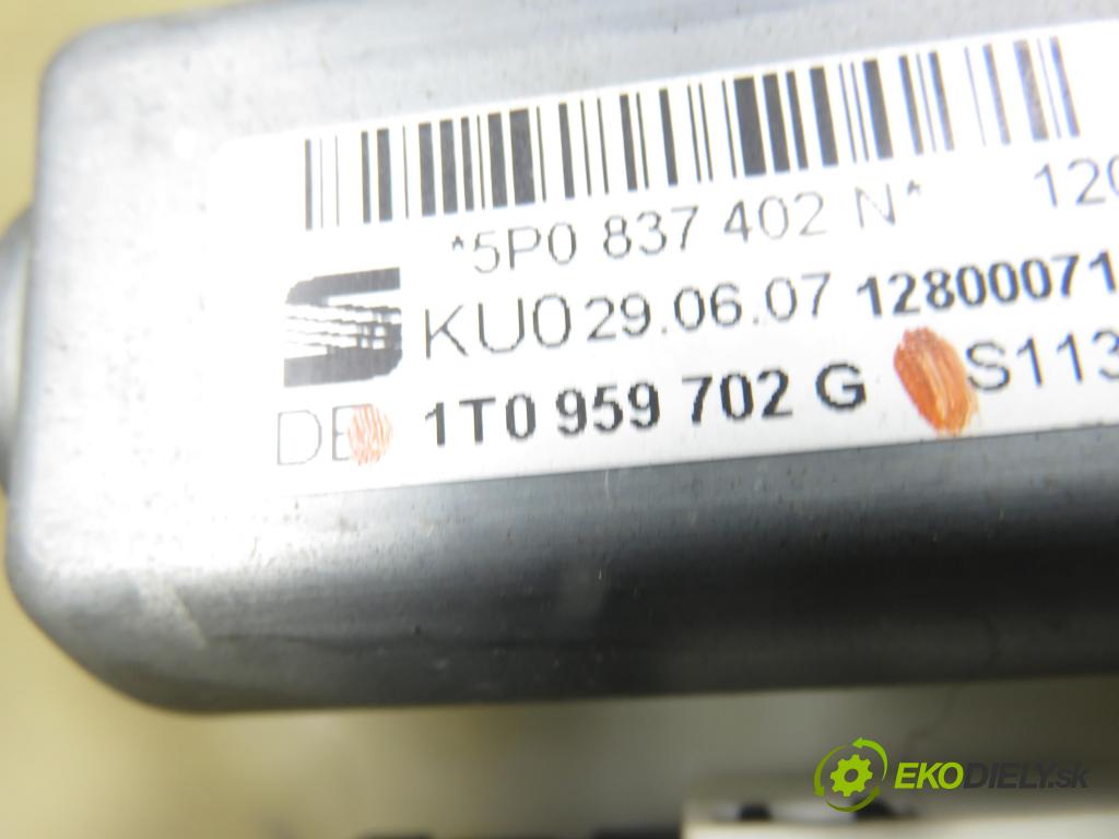 SEAT ALTEA XL (5P5, 5P8) MINIVAN 2007 77,00 1.9 TDI - BLS 1896,00 mechanismus oken PPE 1T0959702G ; 1K0959792M